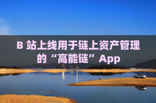 B 站上线用于链上资产管理的“高能链”App-图1