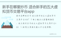 新手在哪里炒币 适合新手的五大虚拟货币交易平台app