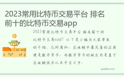 2023常用比特币交易平台 排名前十的比特币交易app